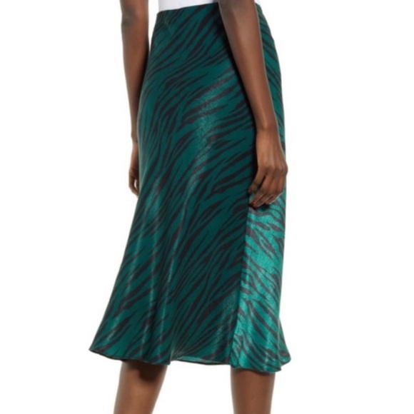 Socialite Green Zebra Skirt - Picture 2 of 4